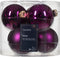Kerstbal glas d8 cm violet ass 6st kerst