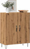 vidaXL - Dressoir - 69,5x34x90 - cm - bewerkt - hout - artisanaal - eikenkleur