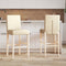 vidaXL - Barstoelen - 2 - st - massief - rubberhout - en - stof