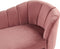 ALLIER - Chaise longue - Roze - Rechterzijde - Fluweel