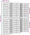 vidaXL - Kamerscherm - met - 5 - panelen - massief - paulowniahout - zwart