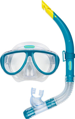 Waimea Duikbril met Snorkel - Volwassenen - Gehard Glas - Blauw