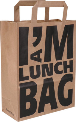 I'M Concept Tas - Papier - platte papieren handgreep - 22x 10x28cm - papieren draagtas - bruin - 250 stuks