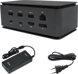 i-tec Compact USB-C Docking Station 4K HDMI + DP en vele andere poorten (incl. 100W Oplader)