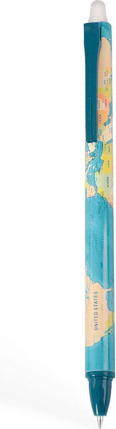 I-total Balpen Blue Maps Uitwisbaar 14 Cm Blauw