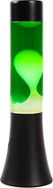 i-Total Lavalamp - Lava Lamp - Sfeerlamp - 30x9 cm - Glas/Aluminium - 25W - Groen met witte Lava - Zwart - XL2458