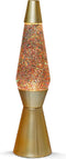 i-Total Lavalamp - Lava Lamp - Sfeerlamp - 40x11 cm - Glas/Aluminium - 30W - Glitter - Goud - XL1770