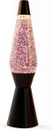 i-Total Lavalamp - Lava Lamp - Sfeerlamp - 40x11 cm - Glas/Aluminium - 30W - Glitter Lava - Zwart - XL2344