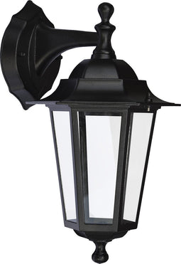 I-WATTS - Padverlichting - E27 - 60W - zwart - Aluminium behuizing met 6 glazen zijkanten