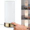 Paulmann Pinja - LED-tafellamp E14 max. 20W - Opaalglazen kap - Wit Messing geborsteld