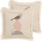 WATTLE - Sierkussen set van 2 - Beige - 60 x 60 cm - Polyester