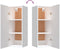 vidaXL - Wandkast - 34,5x34x90 - cm - bewerkt - hout - wit