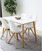 House Nordic Vojens Eettafel - Wit Blad - Houten Poten - 120x70x75 cm - Thuiswerkbureau