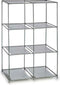 Arte Opbergrek 3-laags - metaal - kunststof - grijs - 68 x 102 cm