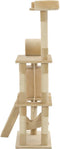 vidaXL - Kattenkrabpaal - met - sisal - krabpalen - 140 - cm - beige