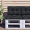 vidaXL - Palletkussen - ruitpatroon - 60x40x12 - cm - stof - zwart