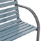vidaXL - Tuinbank - 225 - cm - massief - vurenhout - en - gepoedercoat - staal - grijs