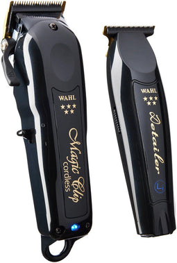 Wahl Black Cordless Barber Combo - Tondeuse en Trimmer - Titanium snijmessen - Zwart