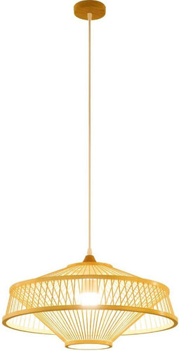 Plafondlamp DKD Home Decor Bruin Bamboe (50 x 50 x 23 cm)