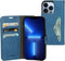 Mobiparts iPhone 13 Pro - Classic Wallet Case - Ruimte voor pasjes - Steel Blue