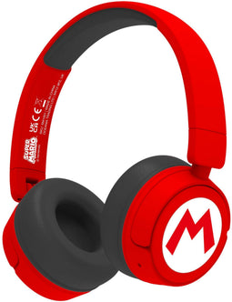 OTL Technologies Super Mario - Draadloze Koptelefoon - Volumebegrenzing - Rood Zwart