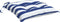 vidaXL - Stoelkussens - 2 - st - gestreept - 40x40x7 - cm - stof - wit - en - blauw