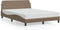 vidaXL - Bedframe - met - hoofdbord - kunstleer - cappuccinokleurig - 120x200 - cm