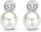 TI SENTO Dames Oorbellen - 925 zilver - Wit parel - 7590PW