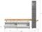 Furnilux Sugar - Tv meubel - Wit melamine Wotan eiken - 30x235x190cm