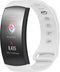 iMoshion Bandje Geschikt voor Samsung Gear Fit 2 / 2 Pro - iMoshion Siliconen band zilver knoopje met design - Wit