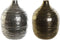 Vaas DKD Home Decor 20 x 20 x 28,5 cm Zilverkleurig Gouden Aluminium Modern (2 Stuks)