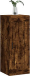 vidaXL - Wandkast - 34,5x34x90 - cm - bewerkt - hout - gerookt - eikenkleurig