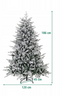Coast CM24756DE-M - Kunstkerstboom - 186 cm met 260 LED-lampjes - Groen/Wit
