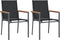 vidaXL - Tuinstoelen - 2 - st - 55x61,5x90 - cm - textileen - en - staal - zwart