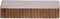 Gatura wandplank 40x20x7 cm - hout donkerbruin