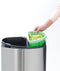 Brabantia Touch Bin Recycle - Prullenbak 10+23 l - Afvalscheiding - Matt Steel