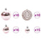 Kerstbal Set met 300 LED 120 pcs Roze Kunststof