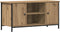 vidaXL - TV-kast - Artisan - Eiken - 100x40x50 - cm - Bewerkt - Hout - en - Staal
