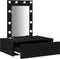 vidaXL - Wanddressoir - met - LED - Verlichting - - - Zwart - Eiken