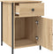 vidaXL - Nachtkastje - 40x42x60 - cm - bewerkt - hout - sonoma - eikenkleurig