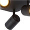 Lucide LENNERT - Plafondspot - 4x5W Dimbaar 3000K IP44 - Zwart