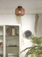 GOOD&MOJO Plafonniere Tanami - Rotan Zwart - Ø25cm - Modern