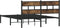 vidaXL - Bedframe - zonder - matras - metaal - gerookt - eikenkleurig - 150x200 - cm