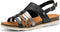 MARCO TOZZI 28440 - Dames Slippers en Sandalen - Gesp - Zwart Comb - MAAT 38