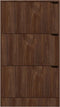vidaXL - Schoenenkast - met - 3 - deuren - 59x24x105 - cm - spaanplaat - bruineiken