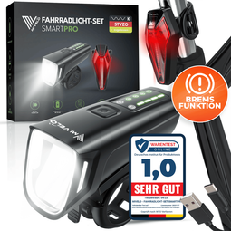 Mivelo SMART PRO - Fietsverlichtingsset LED - Remfunctie USB oplaadbaar