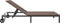 vidaXL - Ligbed - met - Wielen - voor - 2 - Personen - - - Bruin - Poly - Rattan