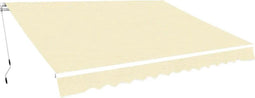 vidaXL - Luifel - handmatig - uittrekbaar - 400 - cm - crème