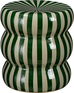 Mica Decorations Skipper - Bijzettafel - Ronde vormen met strepen - Groen