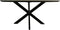 Tafel Zurich ovaal swiss edge - 180x100x76 - Zwart - Acaciahout/metaal
